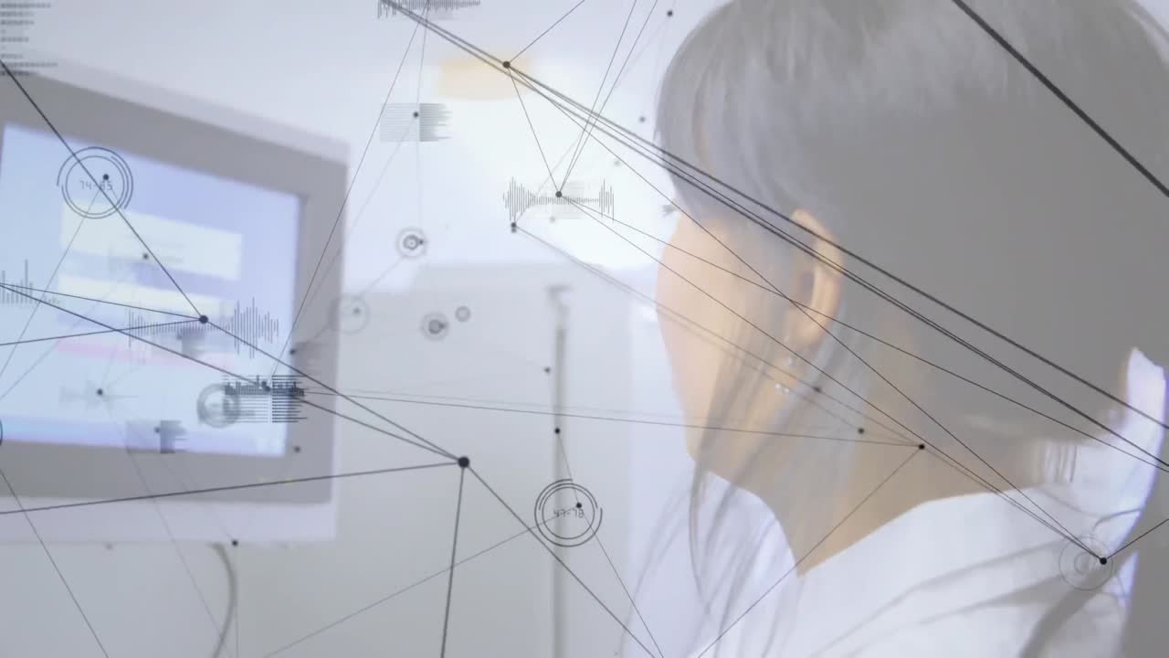 animación de la red de conexiones a través del médico