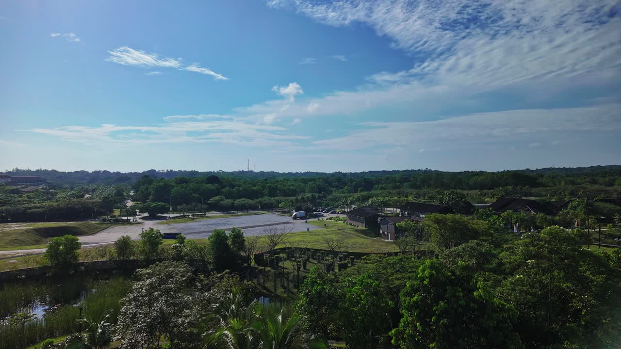 Right to left panning timelapse of Desaru Coast Riverside at sunny day