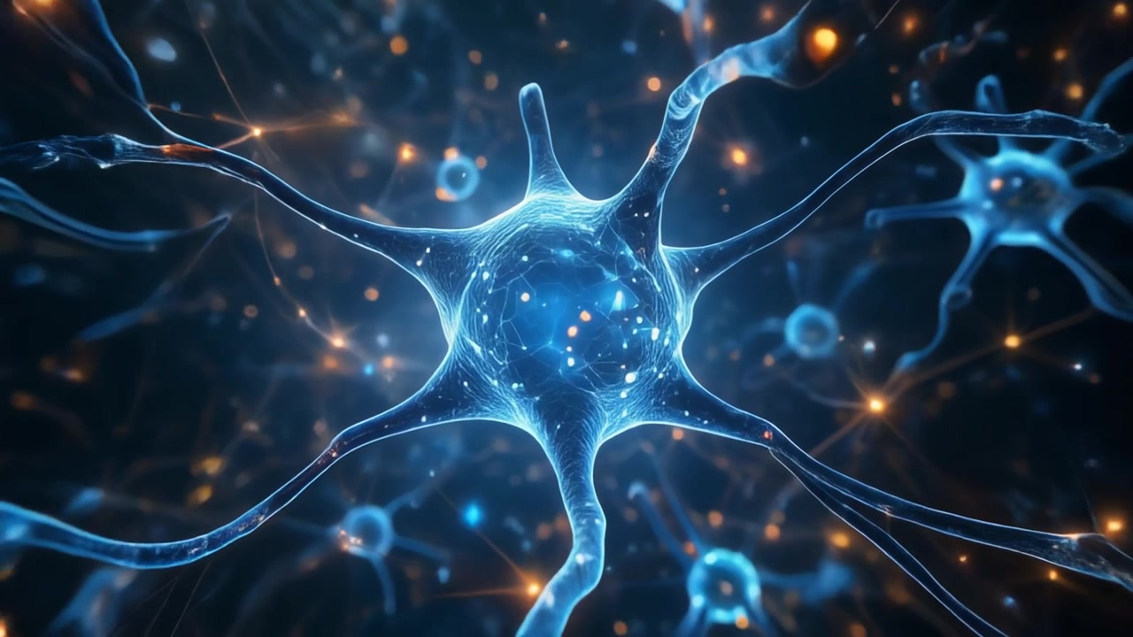 Neural Network Connections Firing in Human Brain