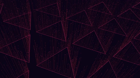 patrón geométrico de triángulos rojos sobre fondo negro en el arte digital