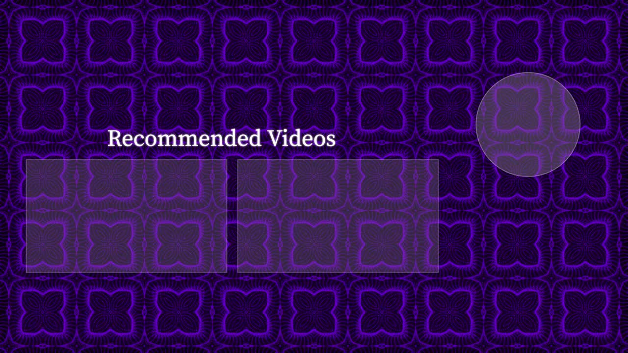 Kaleidoscope pattern end card ending screen motion graphics