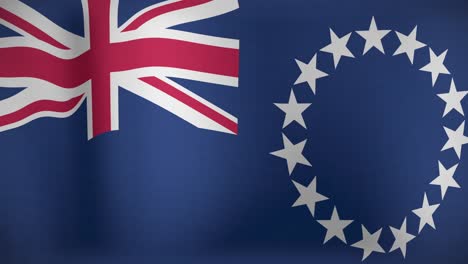 animation of national flag of cook islands waving