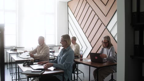 adults students in classroom