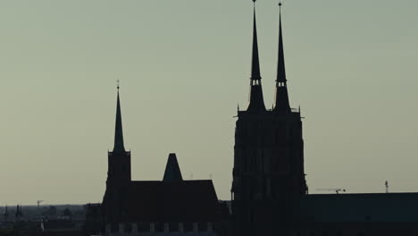 Silhouette of Churches at Dusk