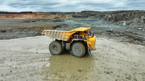 large mining truck in open pit mine