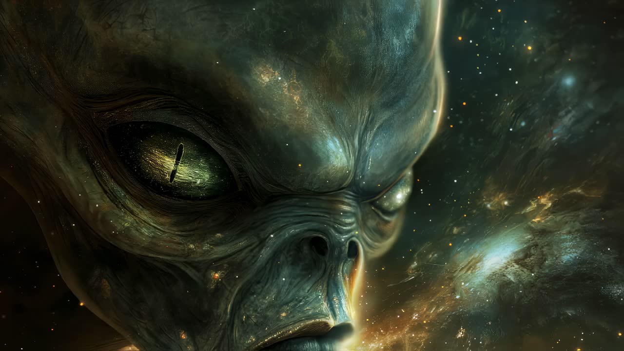 Alien Head in Space