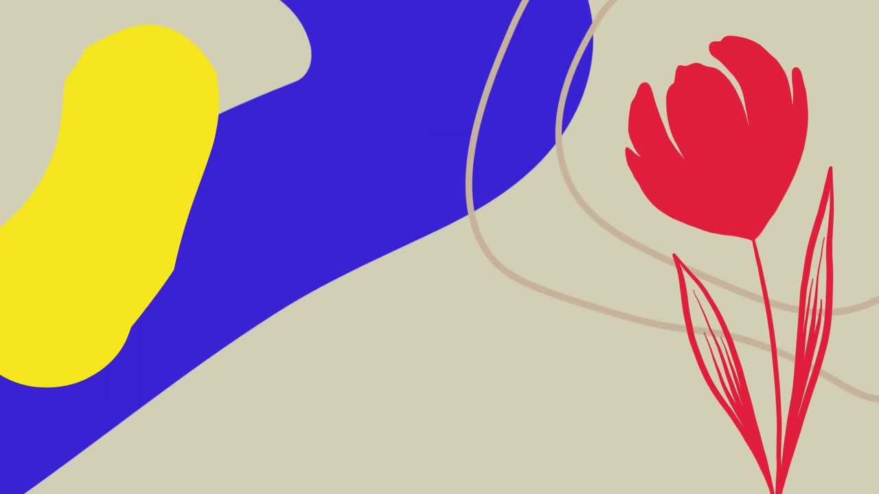 비지색 배경에 추상적인 다채로운 모양에 대한 플래시 판매 텍스트의 디지털 애니메이션