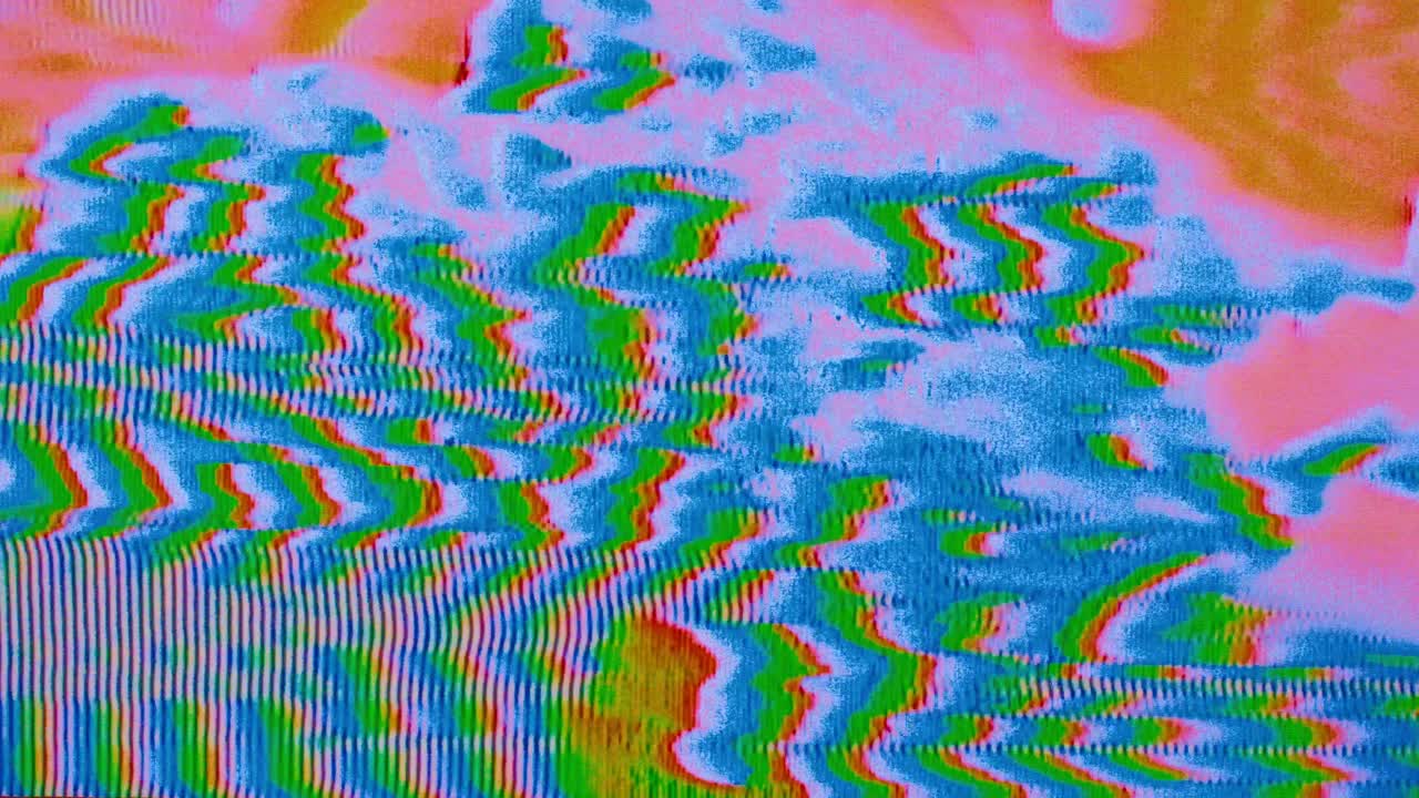 Abstract Glitch Art: Vibrant TV Static and Screen Noise