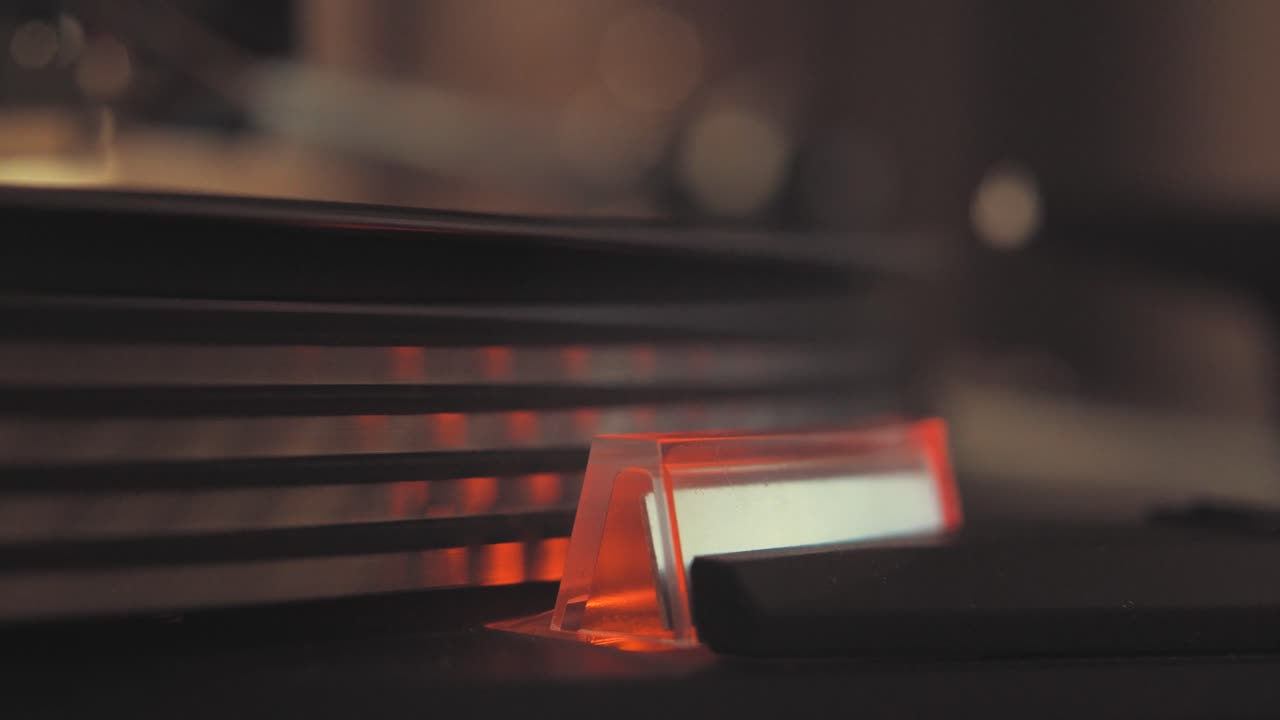 빈티지 레코드 플레이어 부품의 클로즈업