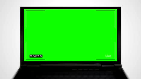 laptop monitor display of video recording