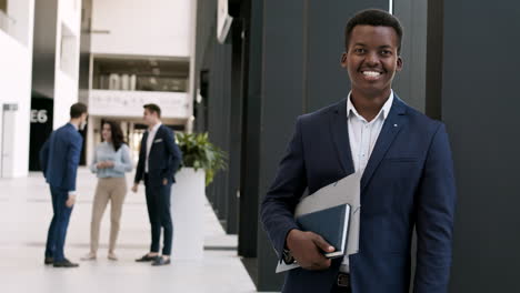 portrait of good-looking american businessman