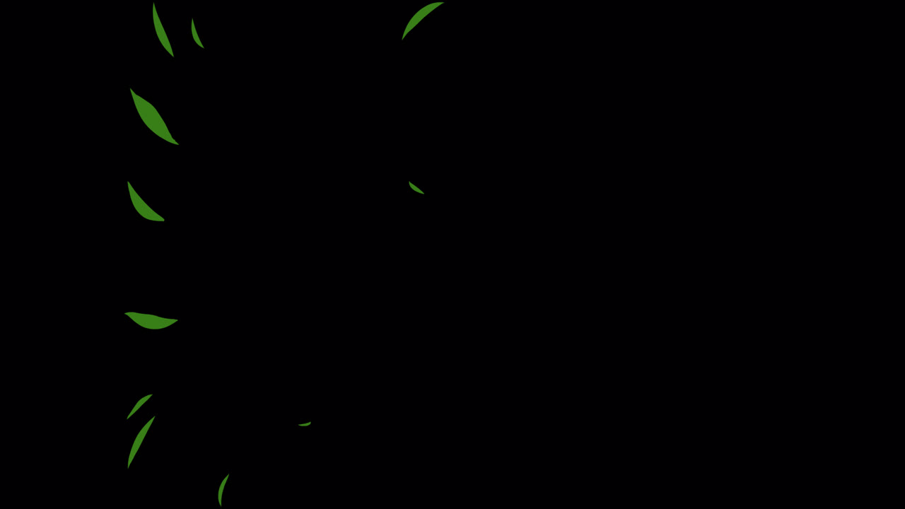 만화 애니메이션 잎과 꽃 02