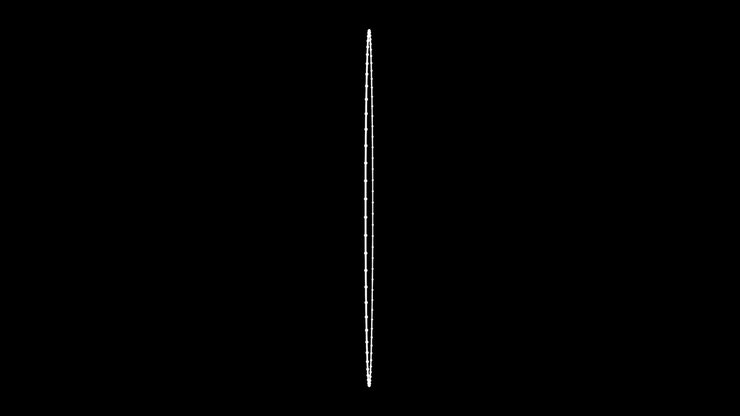 Abstract white hoop spin on a black background