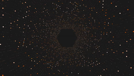 vertigo hexagons with gold lines and dots