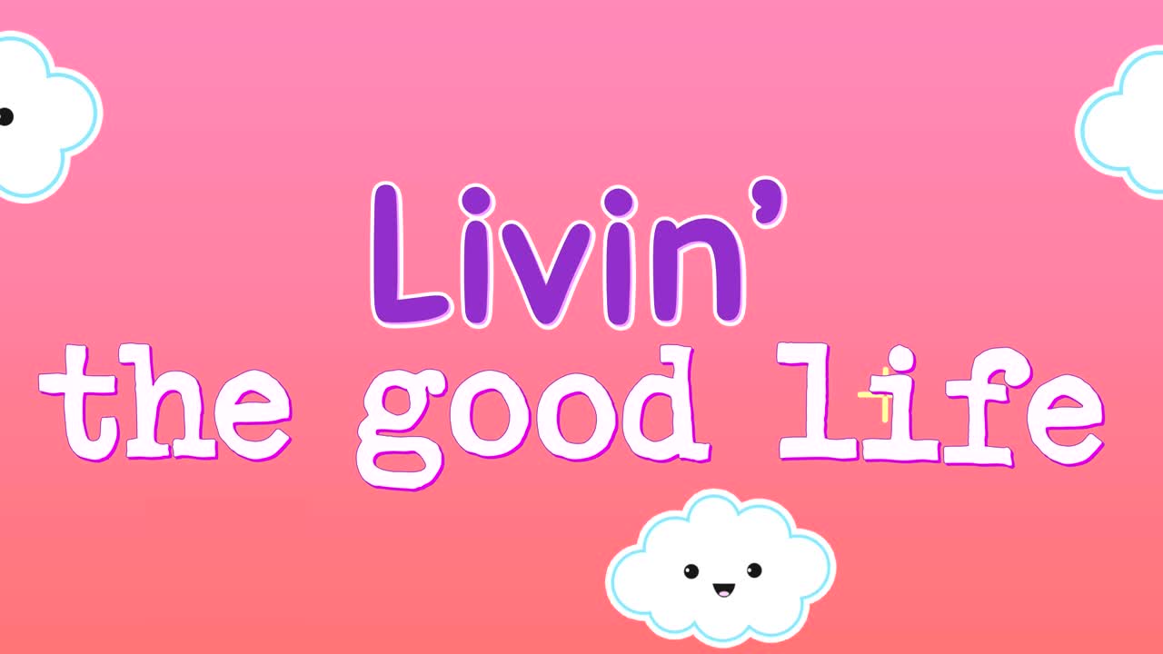 좋은 삶에 나타나는 단어의 애니메이션 4k