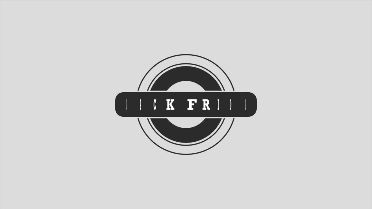 texto moderno de viernes negro con patrón de círculos en gradiente blanco