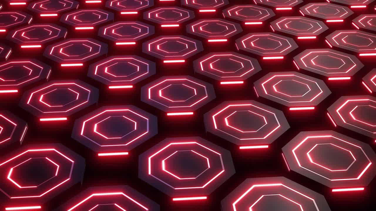 Abstract Red Hexagon Pattern Background