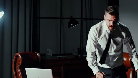 stressed businessman at work