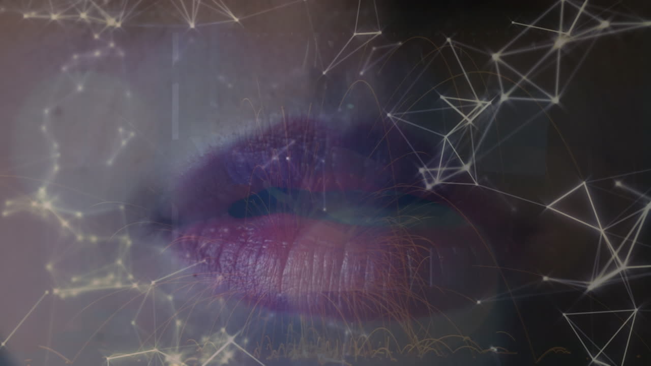 입술에 대한 연결 네트워크의 애니메이션