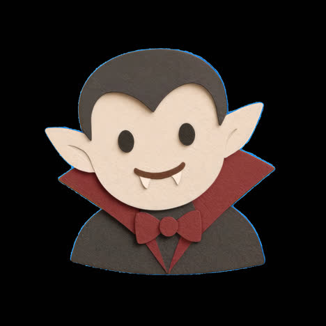 cute vampire cartoon illustration animation isolated asset, transparent 4k video, alpha channel