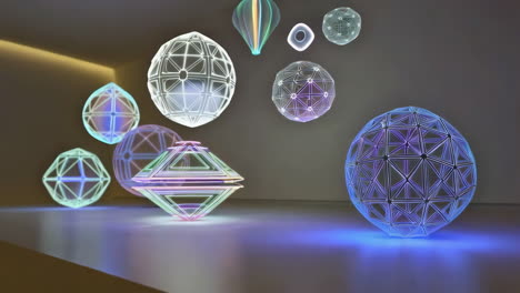 glowing geometric structures