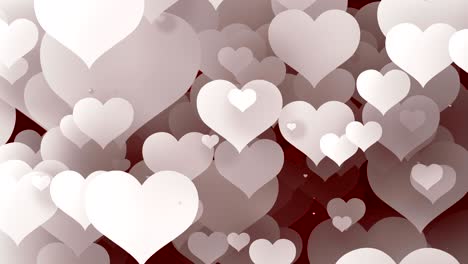 soft backgorund corazones blancos (loopable) - video de las existencias