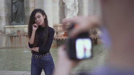 photographer taking photo of a woman