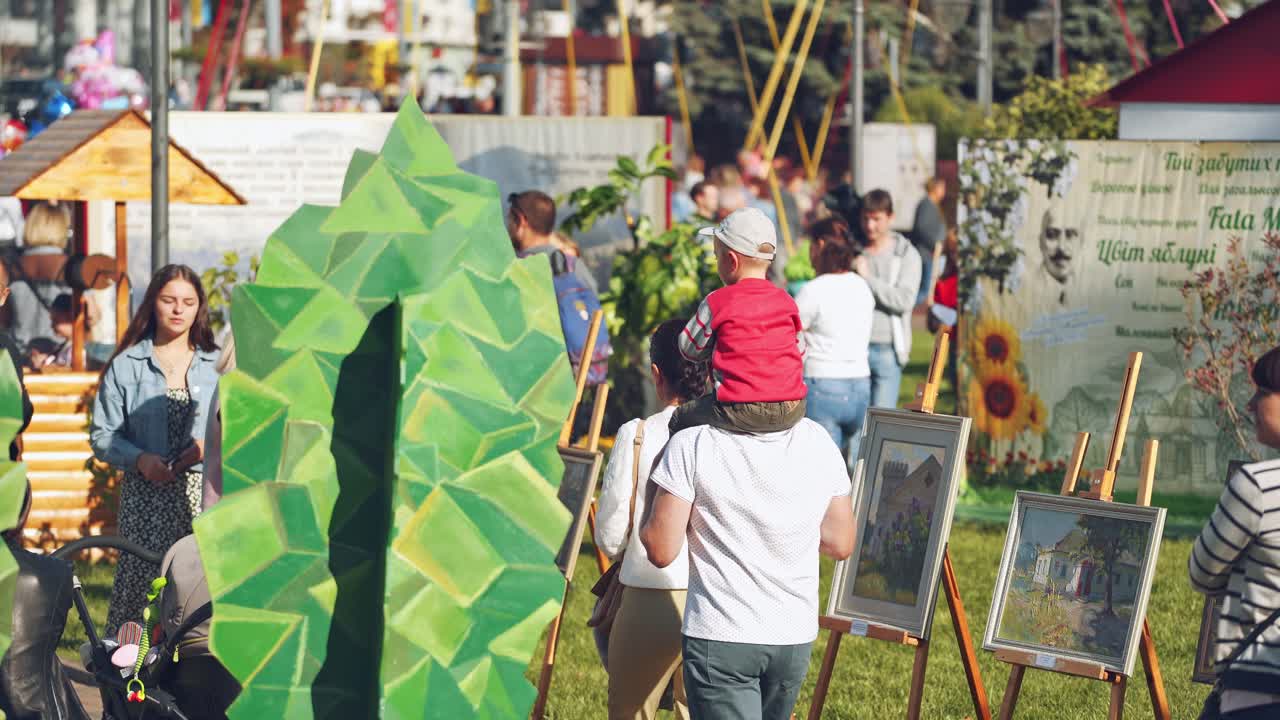 People walking on street. Urban city view of people crowd walking outside