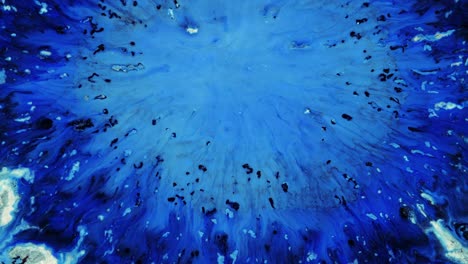explosión. una flor en flor. arte fluido. el efecto de expansión. la gota vuela aparte.