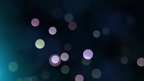 moving blue colored glitter lights, defocused light loop bokeh background.