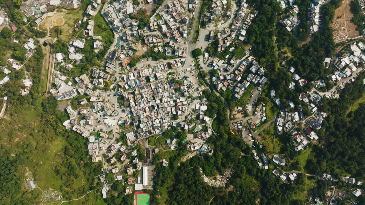 중국 홍콩의 혼잡한 주택