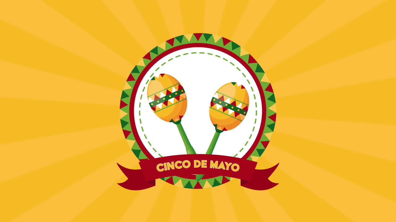celebración de cinco de mayo mexicano con maracas