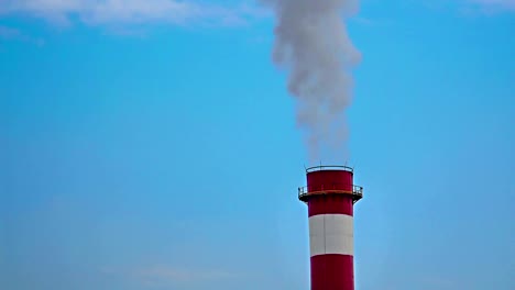 chimney smoke pollution, uhd stock video loop