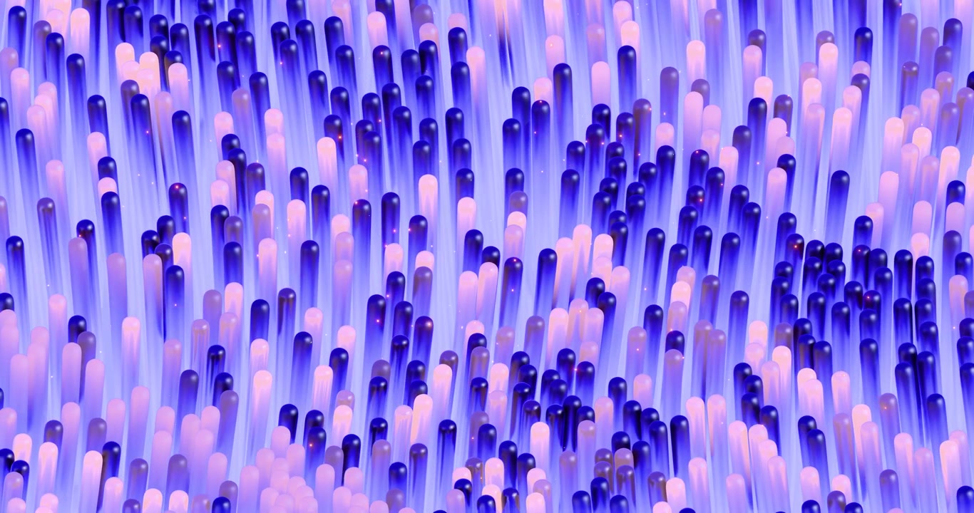 Abstract Digital Background with Glowing Blue and Pink Tubes