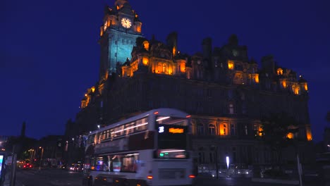 an establishing shot of edinburgh scotland at night 3