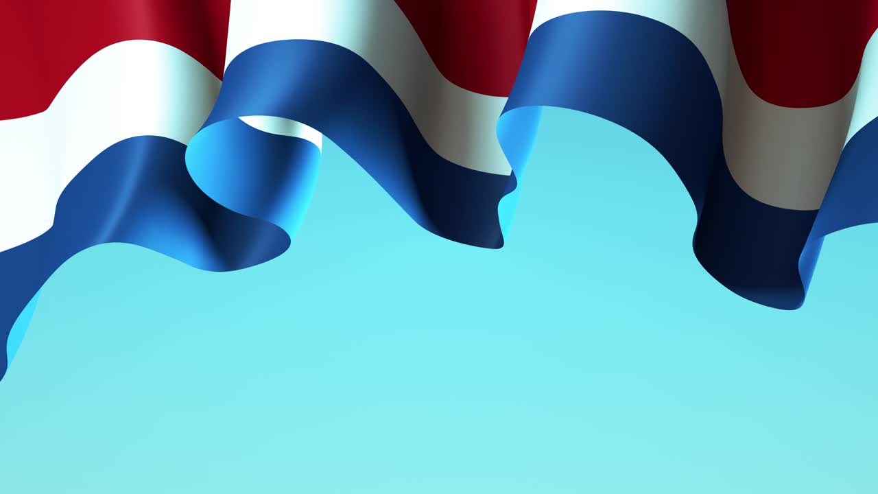 파란 하늘 위에 네덜란드 발을 흔들고 있는 배너 디자인: 네덜란드 박이는 발 애니메이션 배경: 네덜란드 축제 디자인: 시엄리스 루프