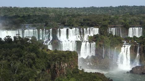 iguazu falls with a large waterfall on the