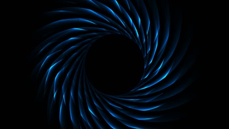 luces redondas de brillo de neón azul oscuro diseño de movimiento del logotipo