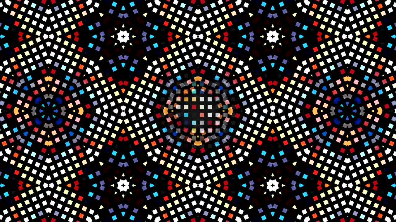 kaleidoscopio en movimiento. gráficos en movimiento de 4k