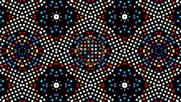 Moving kaleidoscope. 4K motion graphics