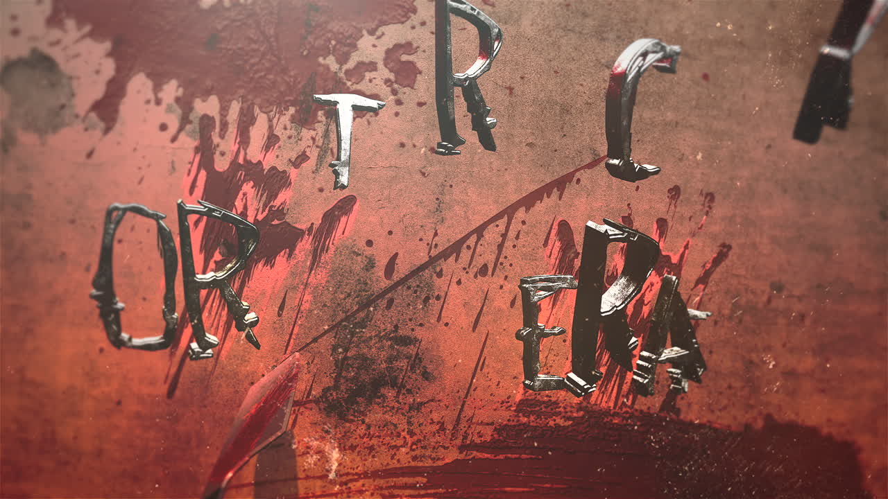 truco o trato y fondo de terror místico con sangre oscura