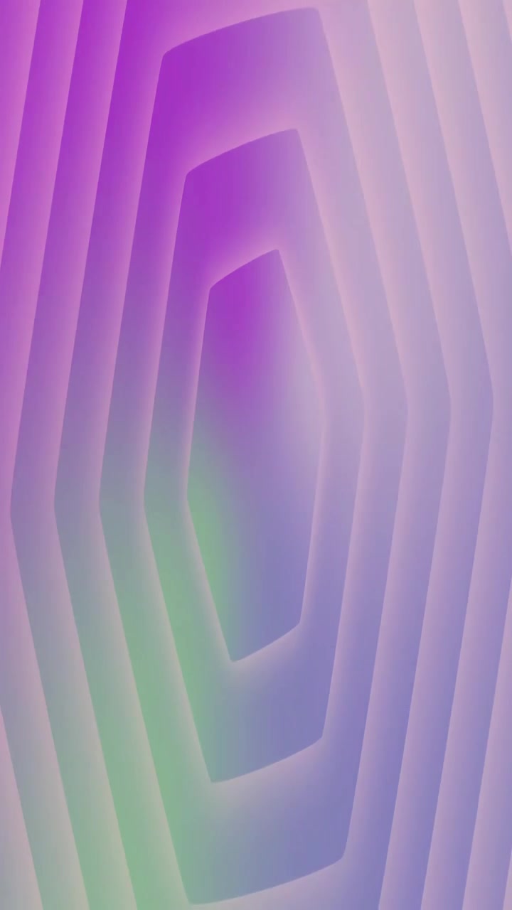 Abstract Geometric Tunnel with Pulsing Purple and Green Gradient