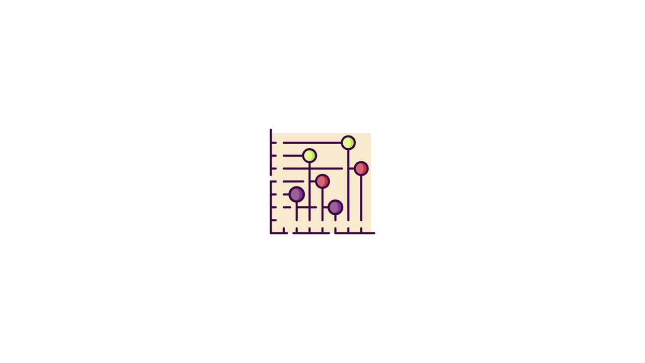 Minimalist Animated Graph with Data Visualization and Growing Points