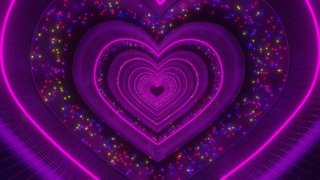 glowing heart tunnel