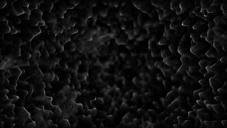 abstract wavy lines forming tunnel animation over dark background