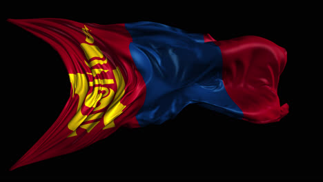 waving mongolian flag