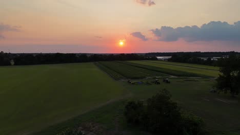 drone uitzicht op zonsondergang in alabama