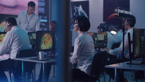 space mission control room