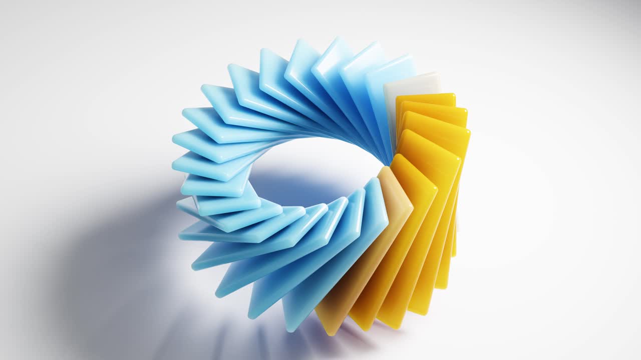 Abstract Geometric Squares Rotating in a Seamless Loop