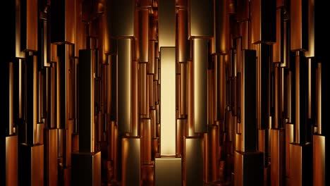 abstract gold tunnel